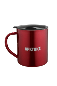 Термокружка  Арктика 802-300 с ручкой, с крышкой, 300мл. красный