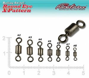 Вертлюг Fantom Rolling Swivel Round Eye X-Pattern N 4 (RSRE X-Pattern) (10 шт )