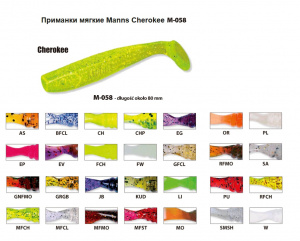 Приманка Силиконовая  Manns риппер M058-MFMO 80мм